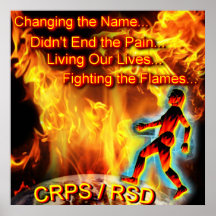 CRPS/RSD Awarness glühende Zahl Plakat