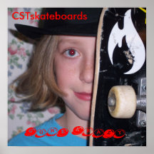 CSTskateboards, gegangenes KraZy Plakatdrucke