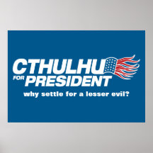 Cthulhu für Präsidenten Poster