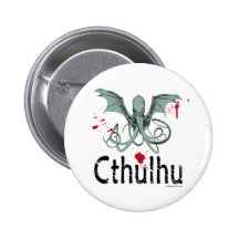 Cthulhu Horror-vektorkunst Button