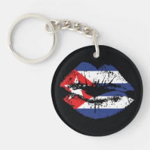 Cuba lips design key chain.