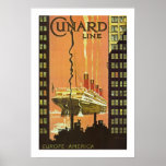 Cunard Europa-Amerika Posterdruck