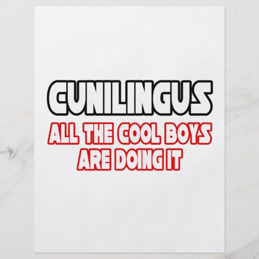 Cunilingus… alle coolen Jungen tun es Bedruckte Flyer