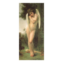 Cupidon, Amor, Bouguereau Vintager viktorianischer Ankündigungskarten