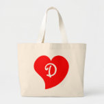 Curvy rotes mit Monogramm Herz Tasche