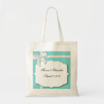 Custom Robin Egg Blue Wedding Tote Bags