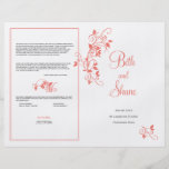 Custom Wedding Program - Coral flyer