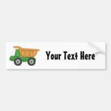 Customizable Green Truck Bumper Sticker