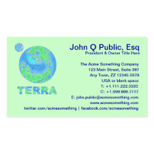 Customize These Terra Planet Earth Business Cards