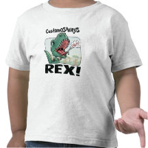 Customosaurus Rex redigieren mit dem Namen Ihr Kin Tshirts
