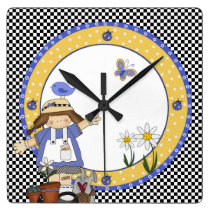 Cute Little Gardener Wall Clock wanduhren