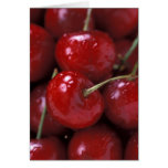 Cute Retro Red Cherries Fruit Pattern Photo Greeting Cards