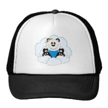 Cutelyn Baby-Engels-Panda betreffen Wolken Baseball Kappe