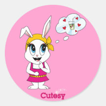 Cutesy Bunny™ Aufkleber