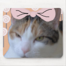 Cutesy Katzen-Logo-Mausunterlage Mauspad