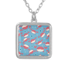 Cutesy rotes Krabben-Muster Personalisierter Schmuck