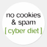Cyber-Diät - keine Plätzchen u. Spam Aufkleber