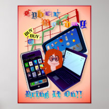 Cyber Montag-Holen es an!  Krawatten-Plakat