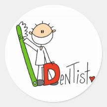 D ist für Zahnarzt Runder Sticker