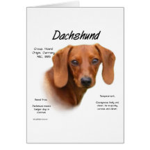 Dachshund-(glatter) Geschichtsentwurf Karten
