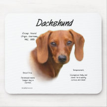 Dackel-(glatter) Geschichtsentwurf Mousepad