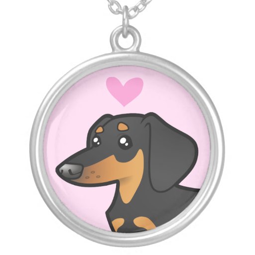 Dackel-Liebe (glatter Mantel) Amulett