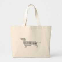 Dackel-Silhouette von vielen Taschen