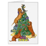 Dackel-Weihnachtsbaum-Karte