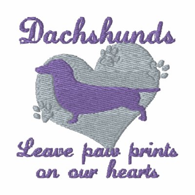 Dackeln verlassen Tatzen-Druck-Rosa Besticktes Polo Shirt