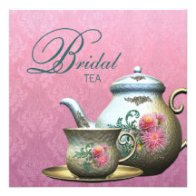 Dahlie-rosa aquamarine blaue Brauttee-Duschen-Einl