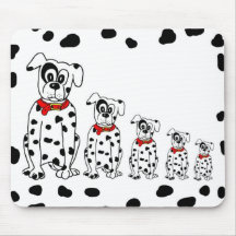 Dalmatiner Mama und Kinder Mousepad