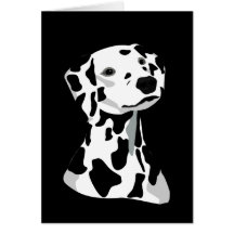 Dalmatinisches Hundegruß-Karten-Schwarzes