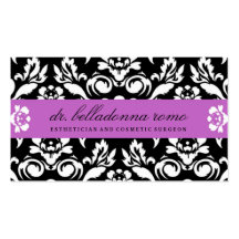 Damast 311-Belladonna lila Visitenkarten Vorlagen