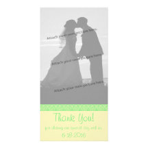Damast-Anlass-Hochzeit danken Ihnen zu kardieren Personalisierte Photo Karte