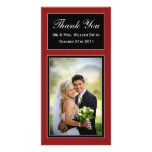 Damast-Hochzeit danken Ihnen zu kardieren Photo Grußkarte