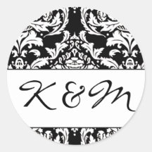 Damast-Monogramm-Aufkleber