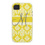 Damast-Monogramm iPhone 4 Case-Mate-Gelb