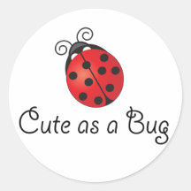 Dame Bug - niedlich als Wanze Runder Sticker
