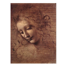 Dame des Disheveled Haares Postkarte