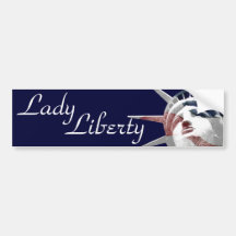 Dame Liberty Autoaufkleber