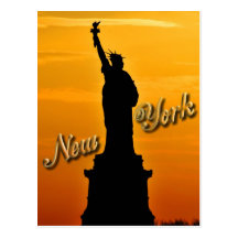 Dame Liberty, New York City, NY USA Postkarten