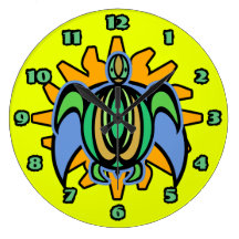 Dämmerungs-Schildkröte-runde Wanduhr