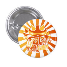 Dämon-Maskottchen Button