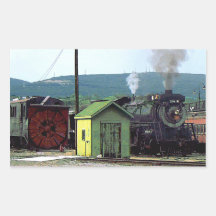 Dampf-Lokomotive 3254, die in Zug-Yard kommt Aufkleber