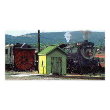 Dampf-Lokomotive 3254, die in Zug-Yard kommt Individuelle Photo Karte