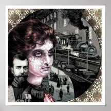 Dampf-Punkkunst-Plakat 12x12