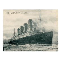Dampferss Lusitania Postkarte