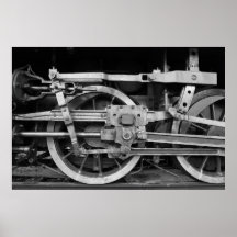 Dampflokomotive Räder, Posterdrucke