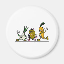 Dancing Vegetables Fridge Magnet