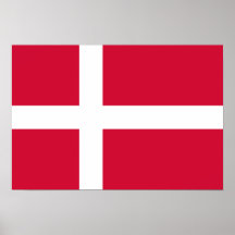 Dänemark-Flagge Posterdrucke
